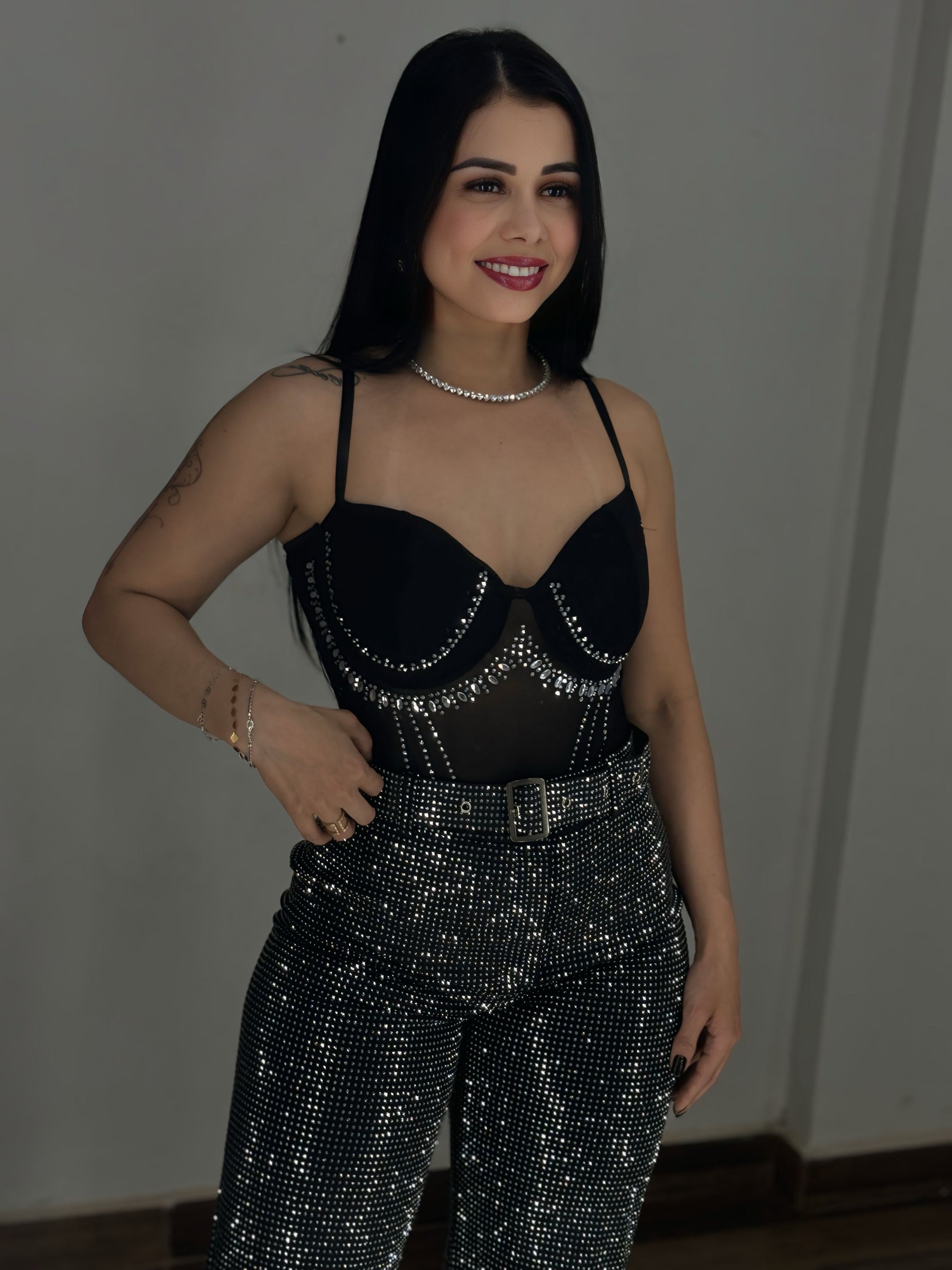 Calça pantalona brilho ⭐️