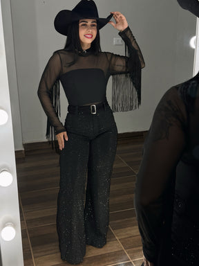 Calça pantalona brilho ⭐️