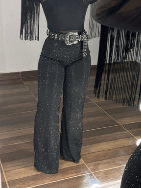 Calça pantalona brilho ⭐️